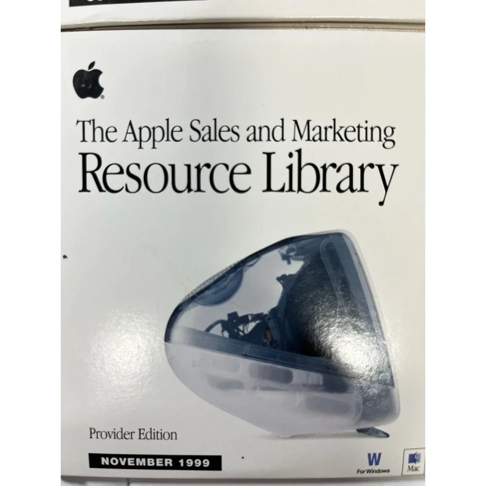 Rare Vintage Apple Computer  Sales and Marketing Resource Library Lot Of 7 '98-9